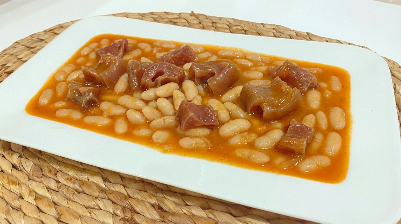 Guiso tradicional de alubias blancas con morro de Cartyporc